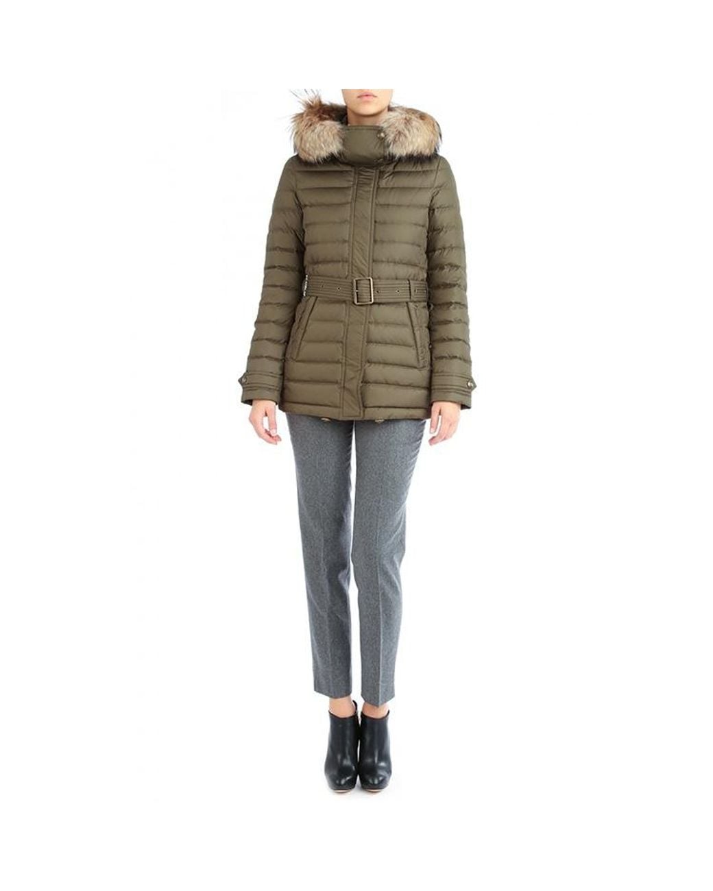 Burberry Green Hooded Cotton-Padded Suit