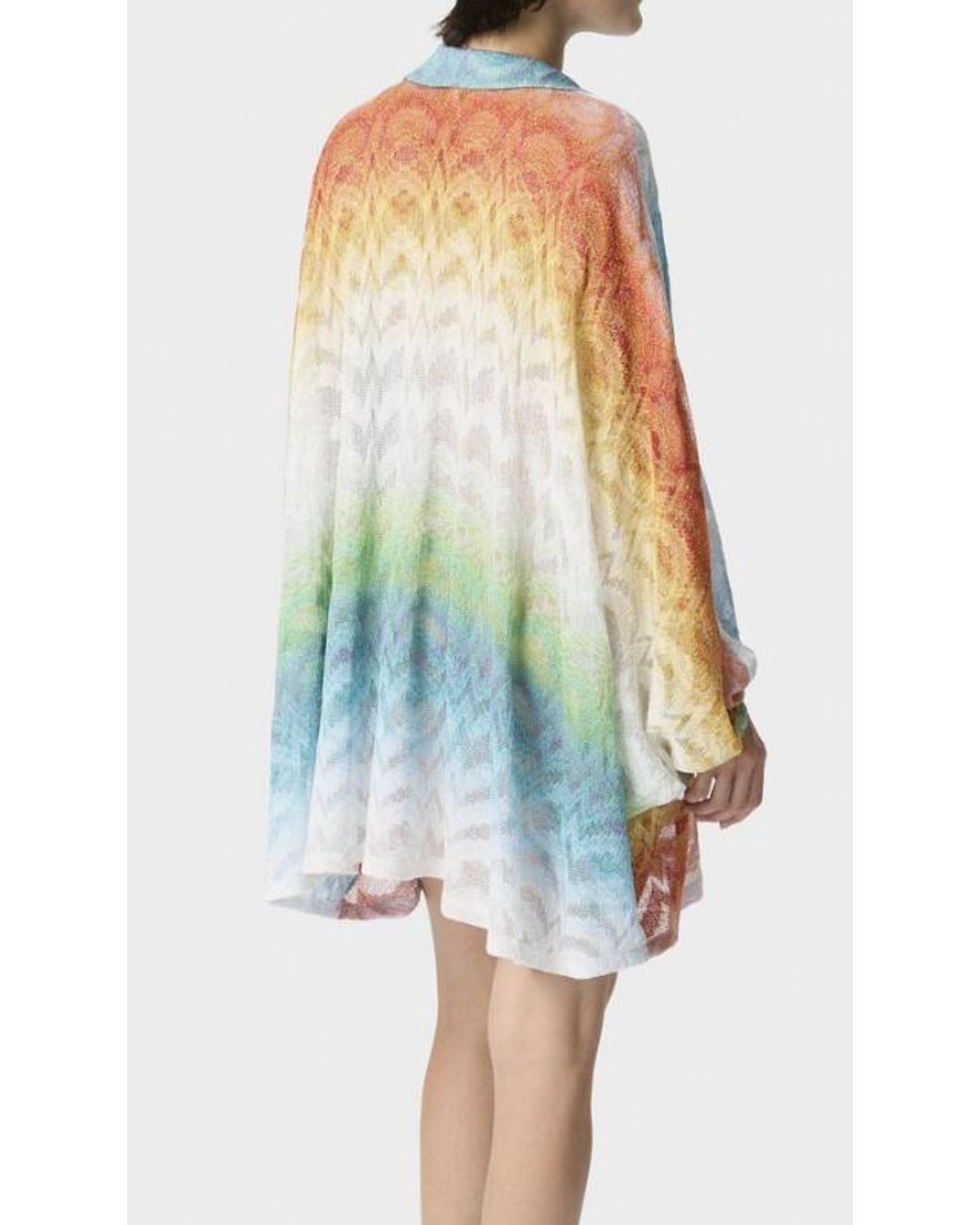 Missoni Blue V-Neck Long Sleeve Dress