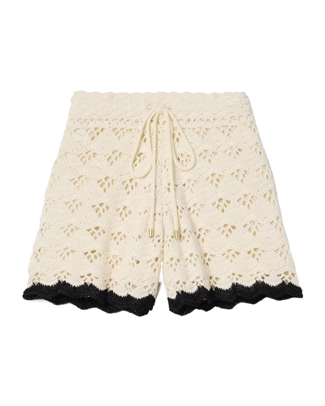 Zimmermann Natural Lace-Trimmed Shorts