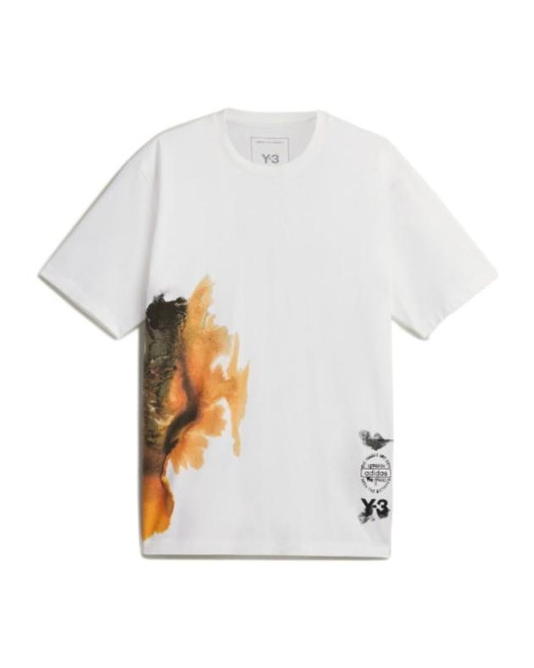 Y-3 White Short-Sleeved Crewneck T-Shirt for men