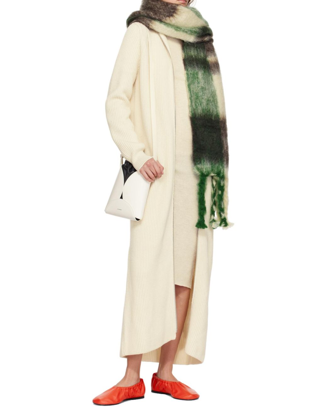 Jil Sander Gathered Round Toe Slip-On Ballerina Shoes