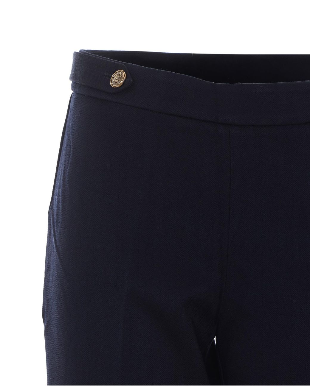 Liu Jo Blue Button-Detail Flared Pants