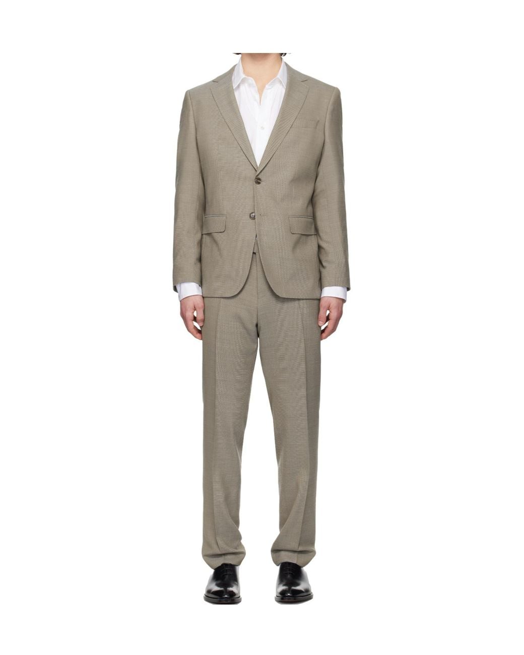Boss Gray Two-Piece Tailored Suit for men