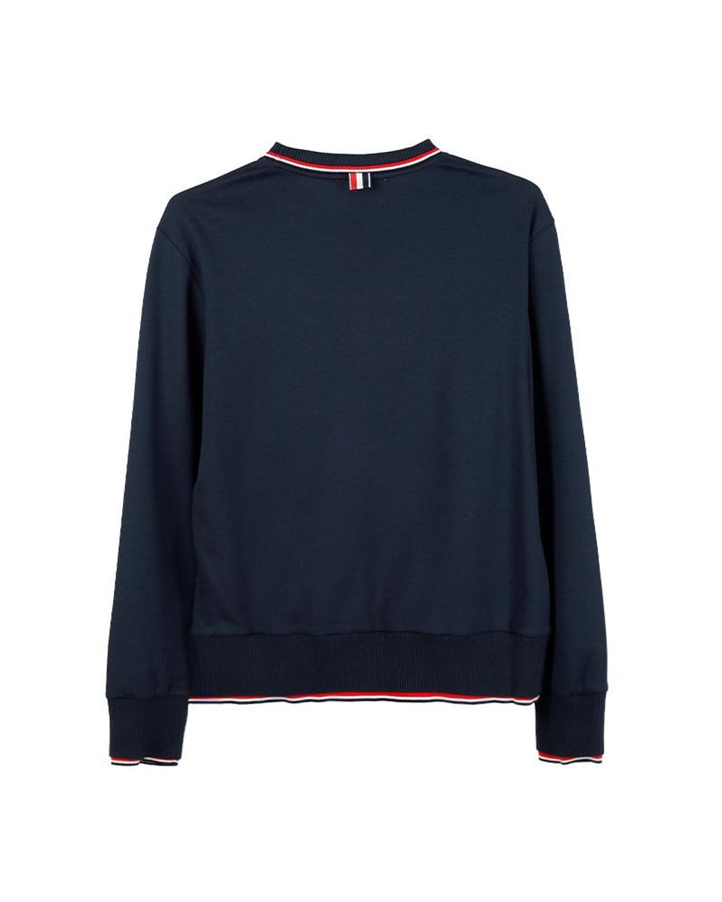 Thom Browne Blue Long-Sleeved Crewneck Sweater for men