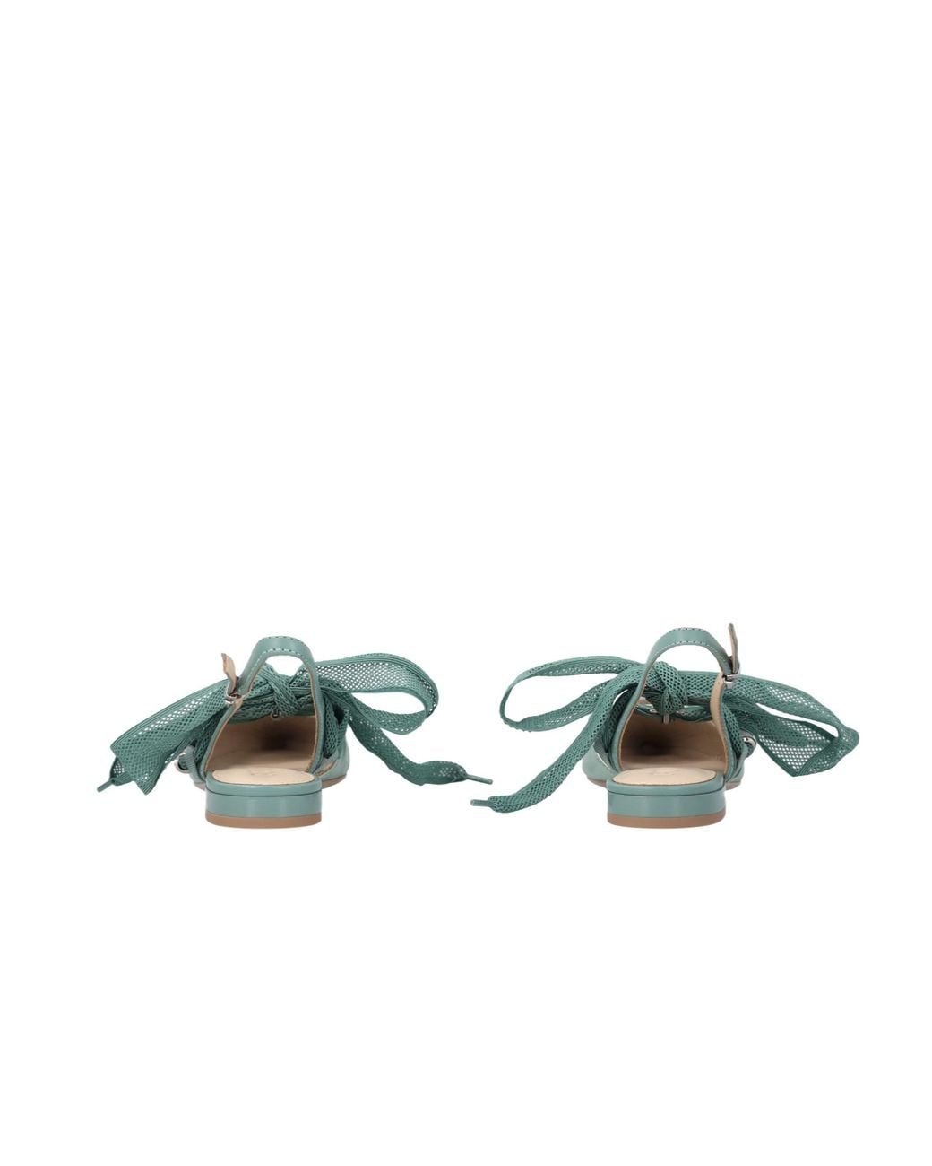 Pinko Green Bow Pointed Toe Slingback Pumps
