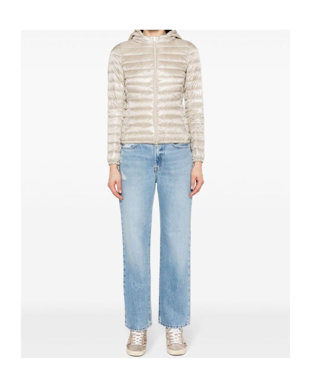Herno White Quilted Hooded Down Jacket