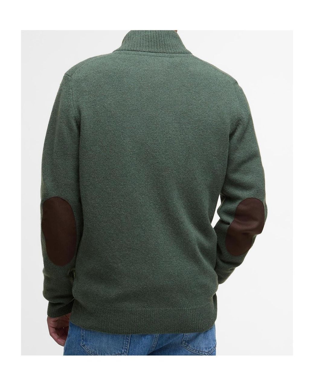 Barbour Green High-Neck Button-Up Cardigan for men