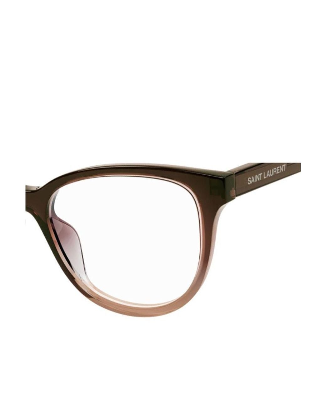 Saint Laurent White Eyewear Cat-Eye Frame Glasses
