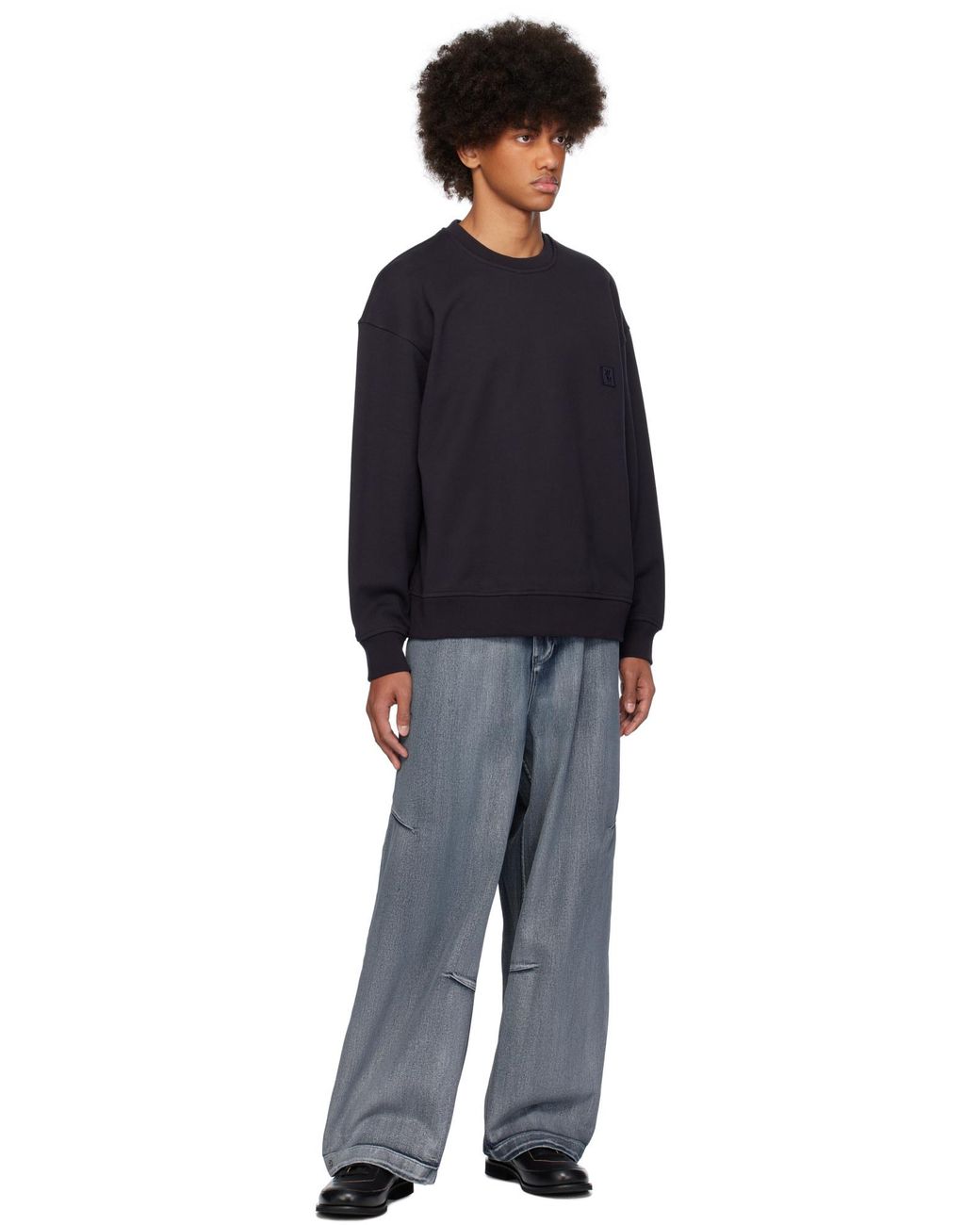 Wooyoungmi Black Long-Sleeved Sweater for men