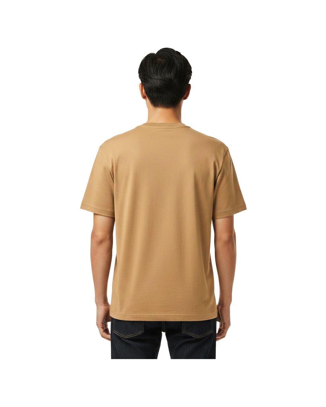 Lacoste Natural Cotton Tshirt With Crocodile Logo for men