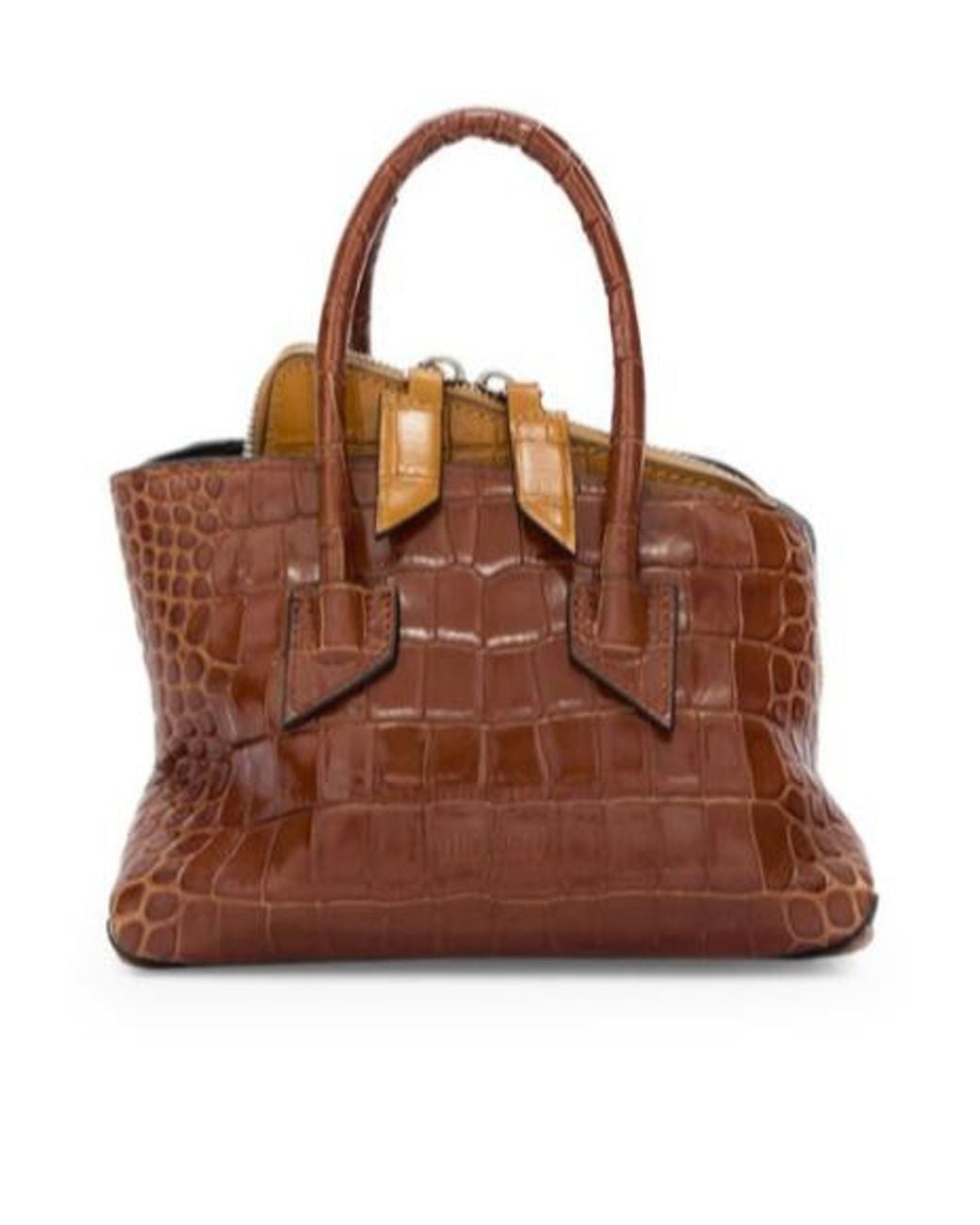 The Attico Brown The La Passeggiata Mini Top Handle Bag