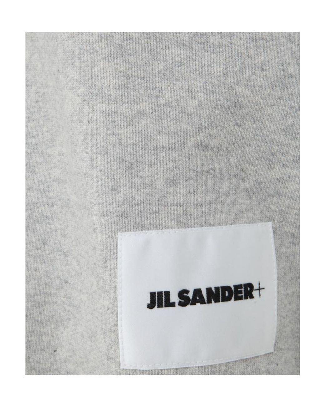 Jil Sander Gray Logo Patch Short-Sleeved T-Shirt for men