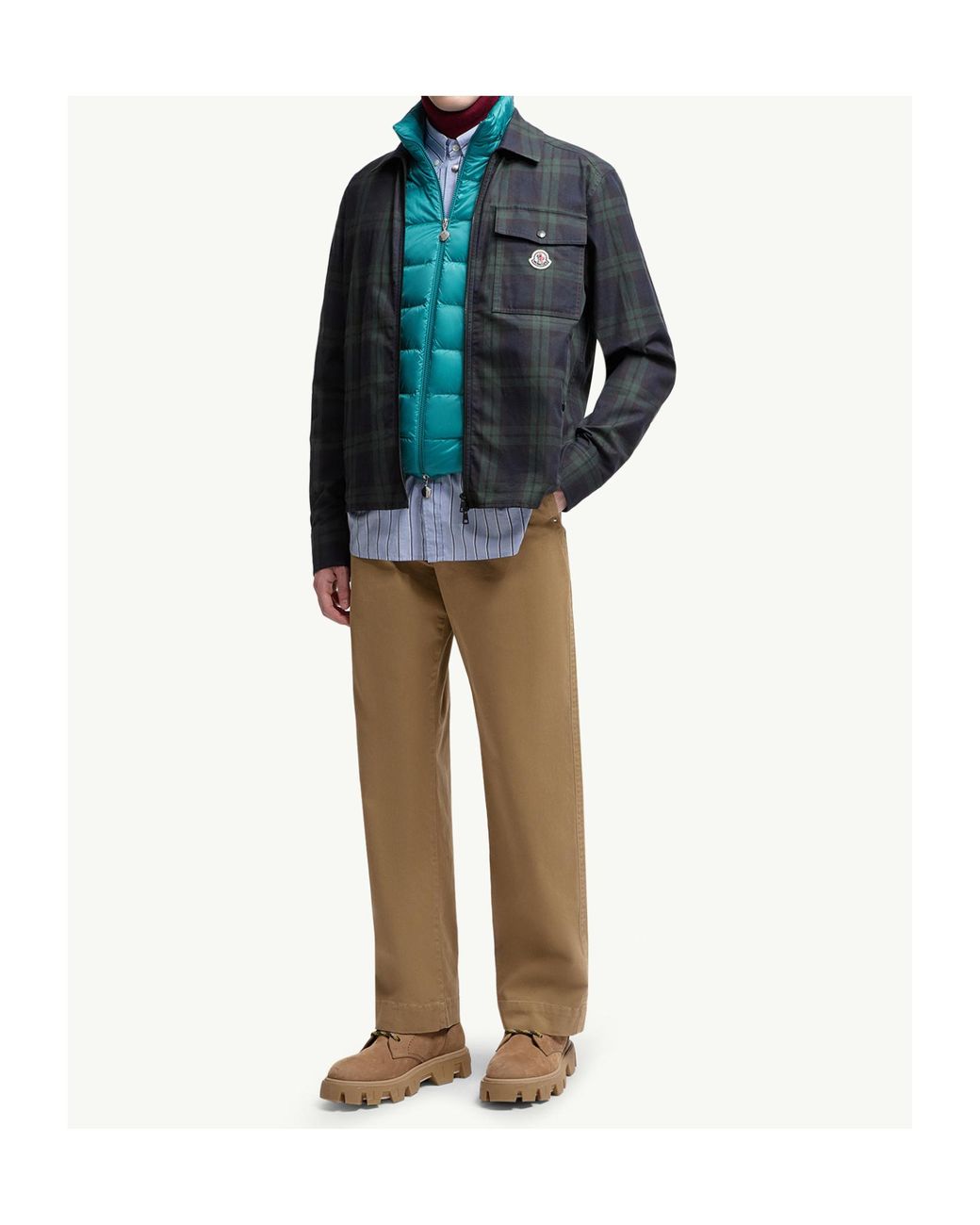 Moncler Natural Straight-Leg Trousers for men