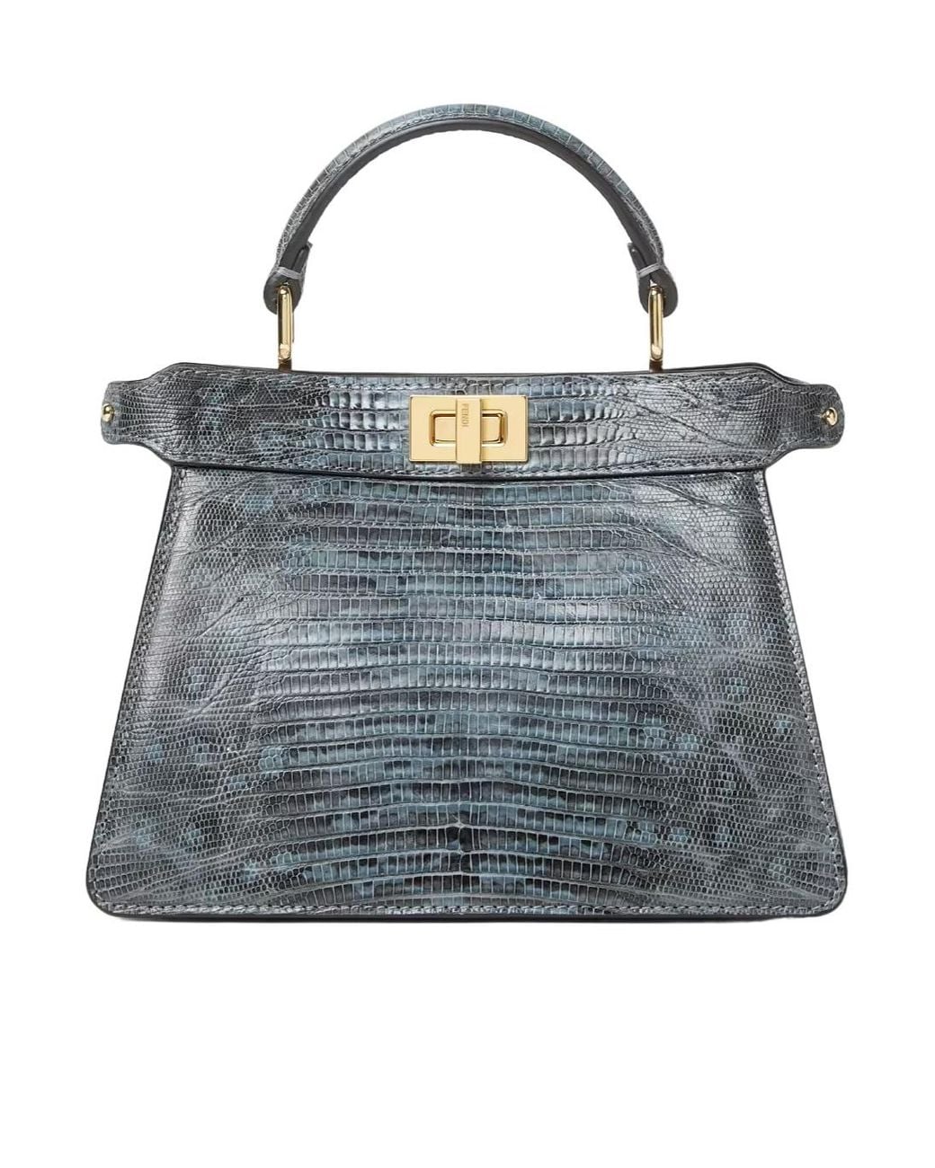 Fendi Blue Peekaboo Iseeu Petite Shoulder Bag