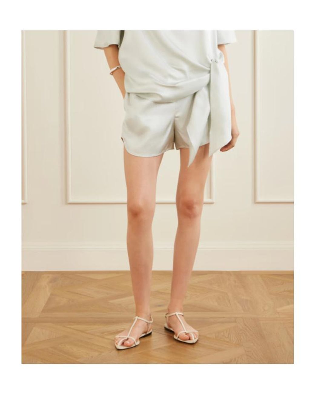 Loulou de Saison White Elastic Waist Shorts