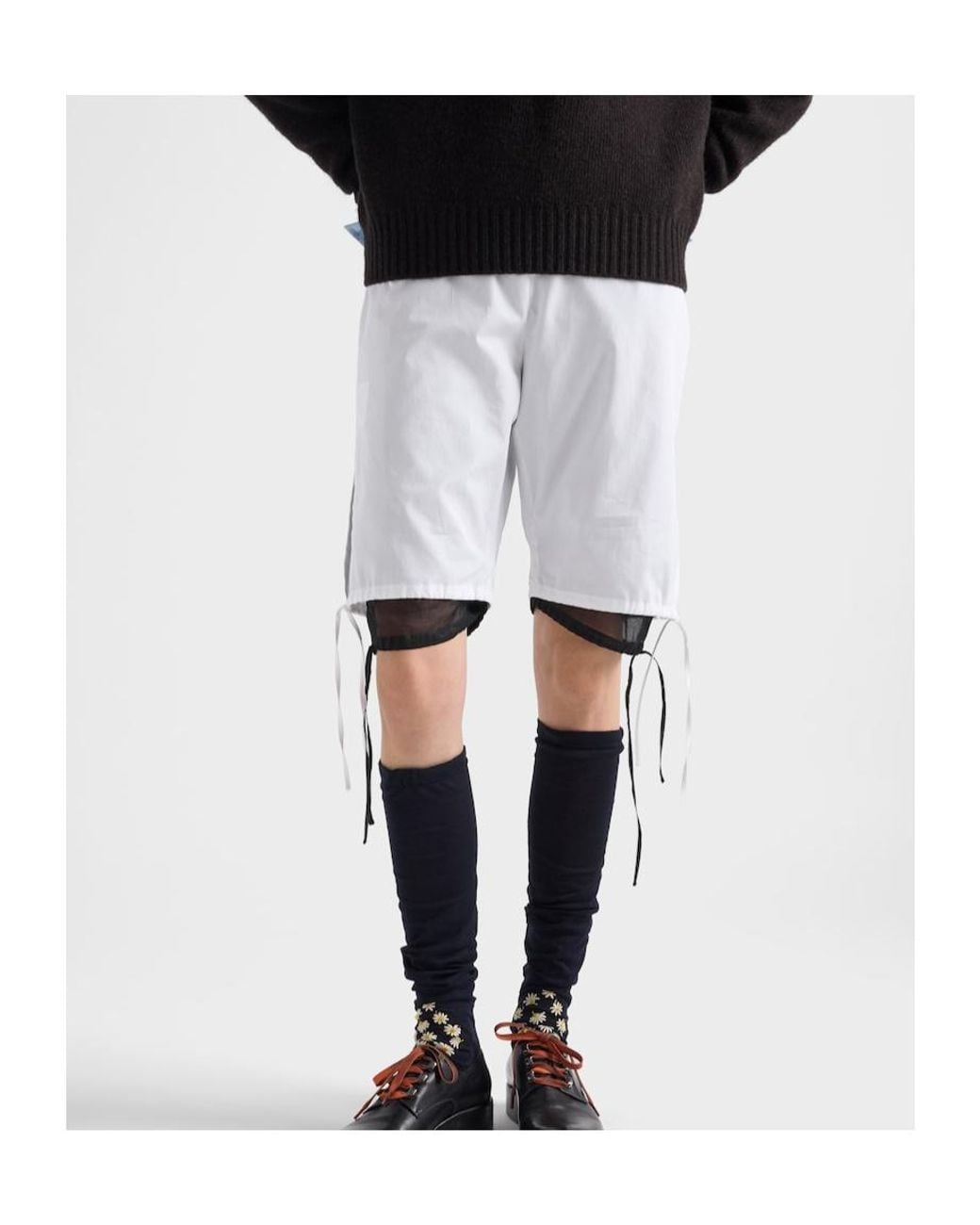 Prada White Poplin Bermudas