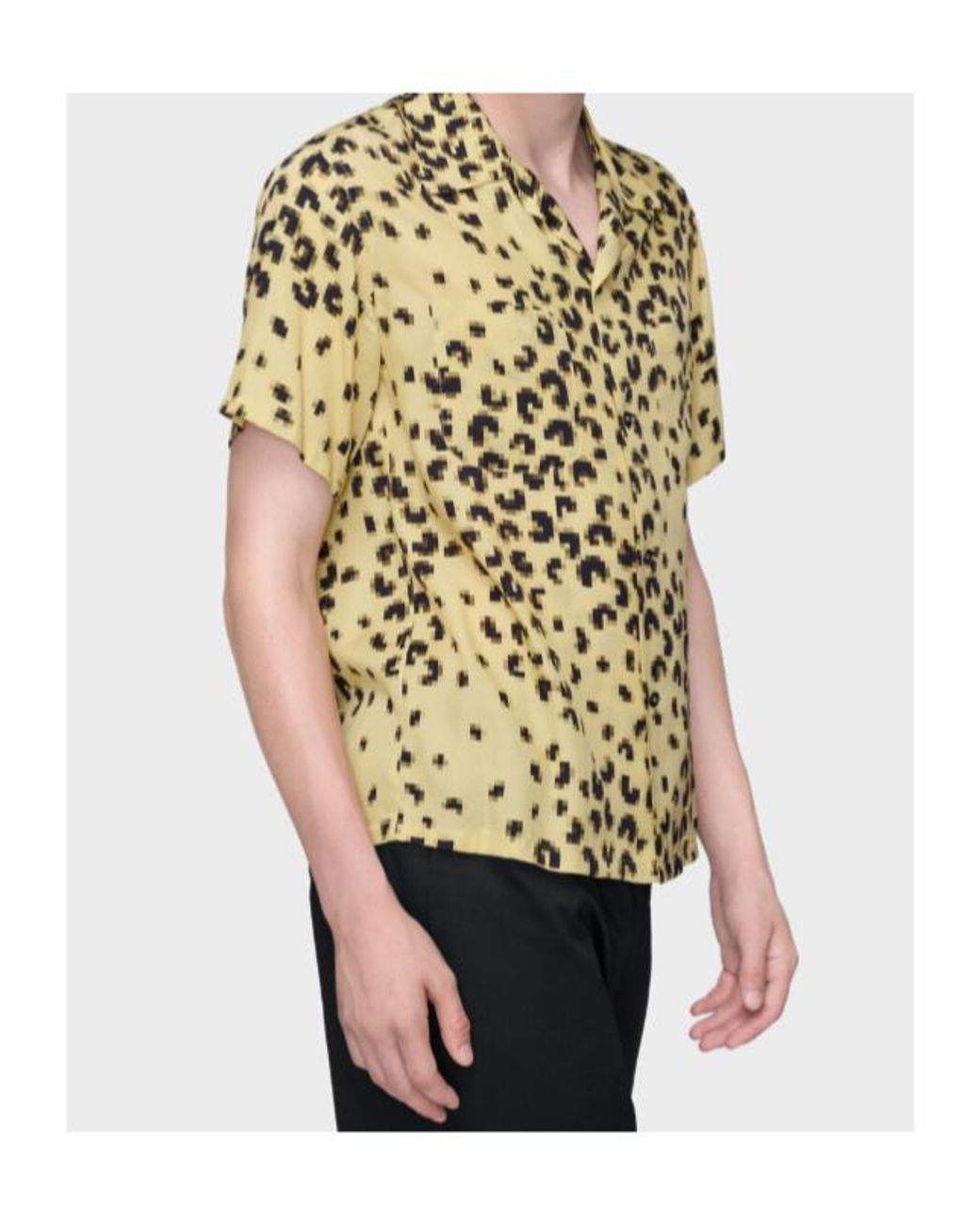 Maison Margiela Metallic Short Sleeve Leopard Shirt for men