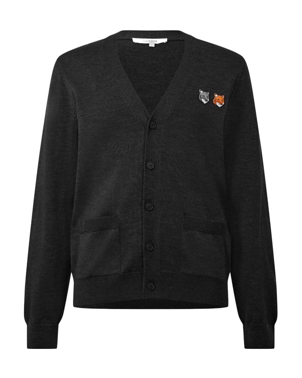 Maison Kitsuné Black Casual Cardigan for men