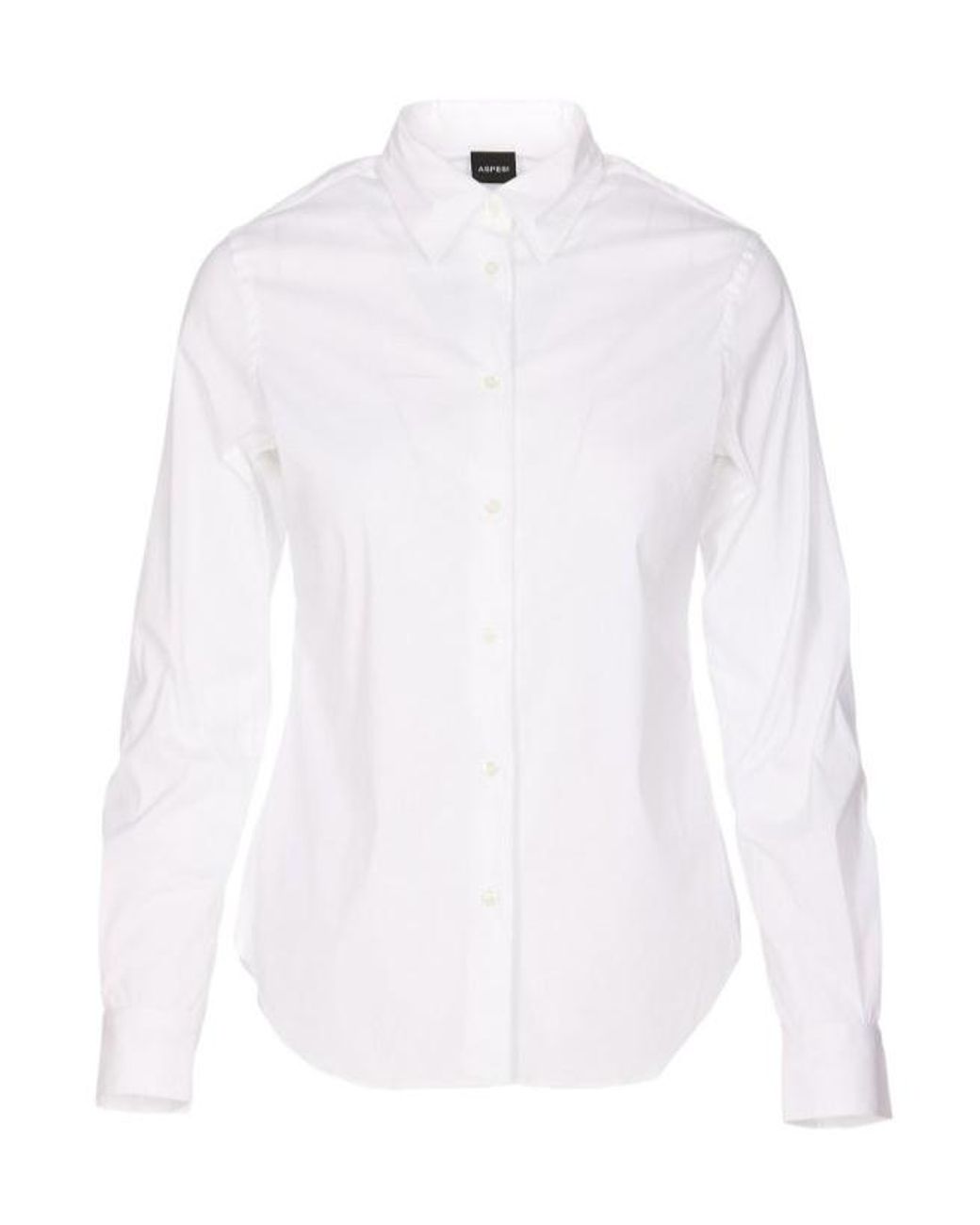 Aspesi White Buttoned Long-Sleeved Shirt