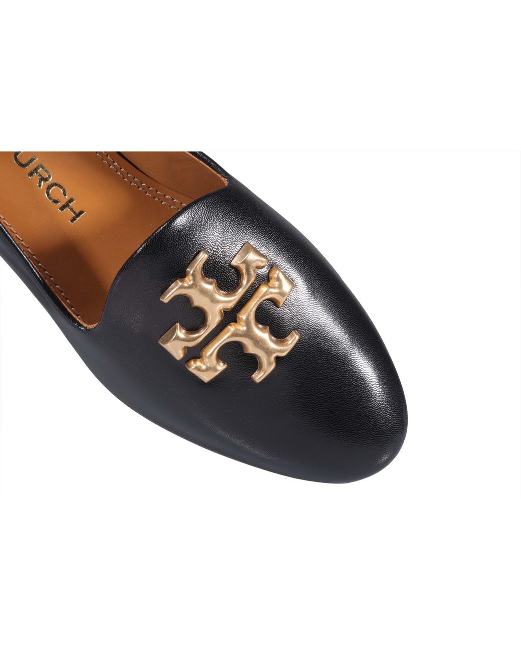 Tory Burch Black Eleanor Round Toe Loafers