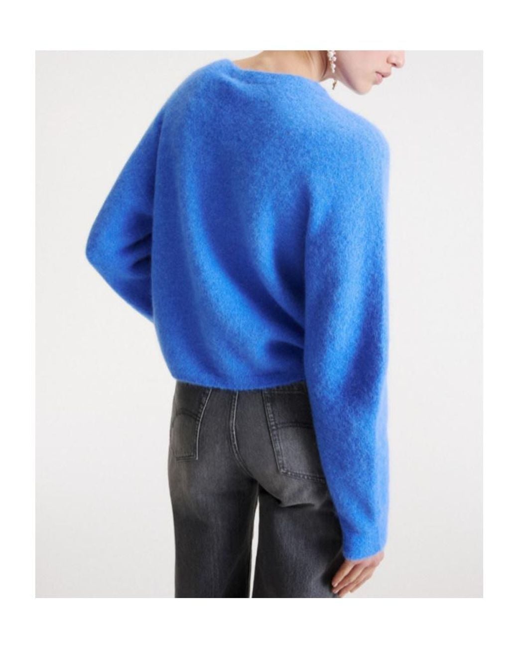 Marella Blue Suri Alpaca Crew-Neck Jumper