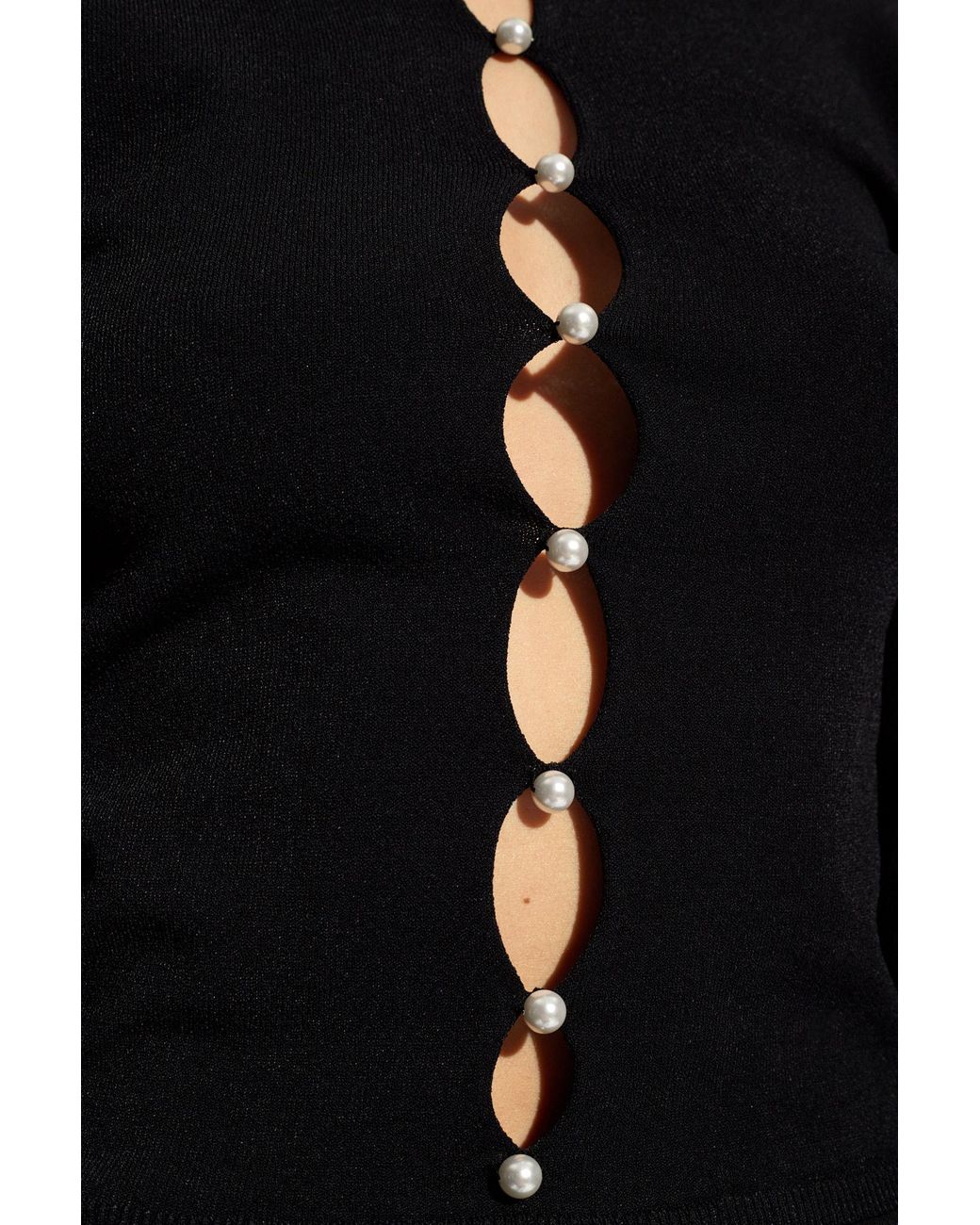 DSquared² Black Cut-Out Detailed Long-Sleeved Cardigan