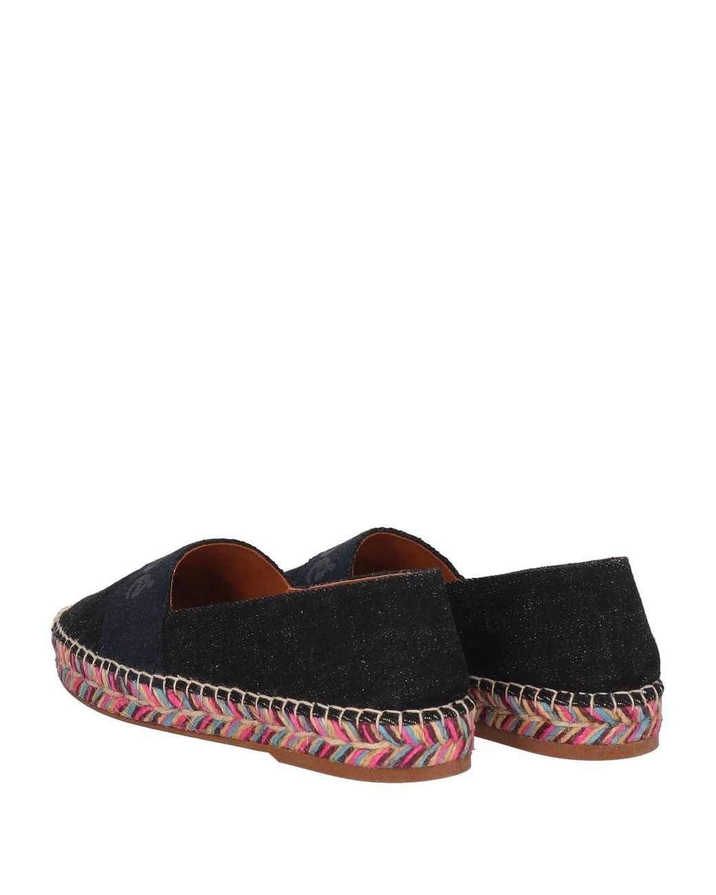 Chloé Blue Minimal Flat Straw Shoes