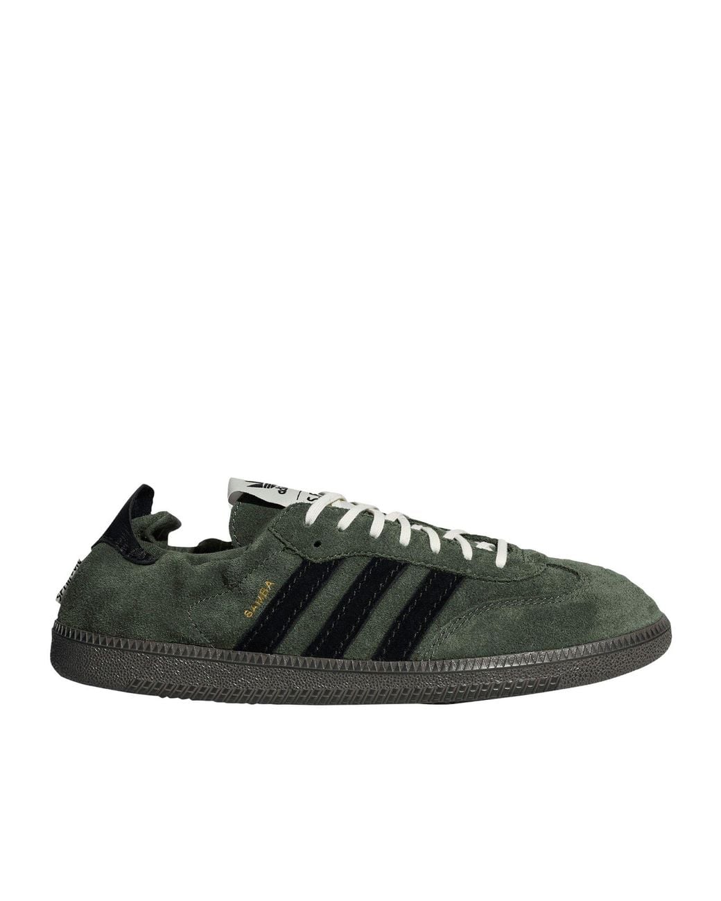 Adidas Originals Green Faux Fur Low-Top Casual Shoes for men