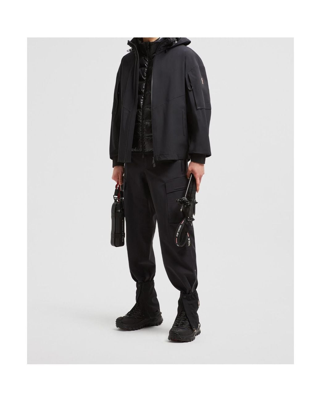 Moncler Black Grenoble Zip-Up Hooded Jacket for men
