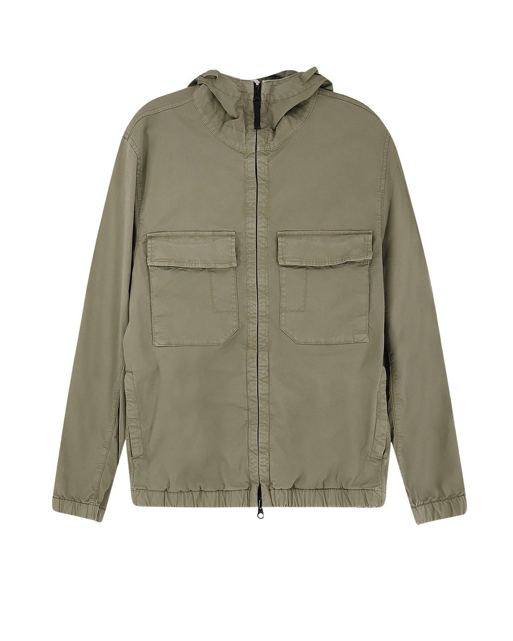 Stone Island Green Stretch Cotton Twill-Tc Jacket for men