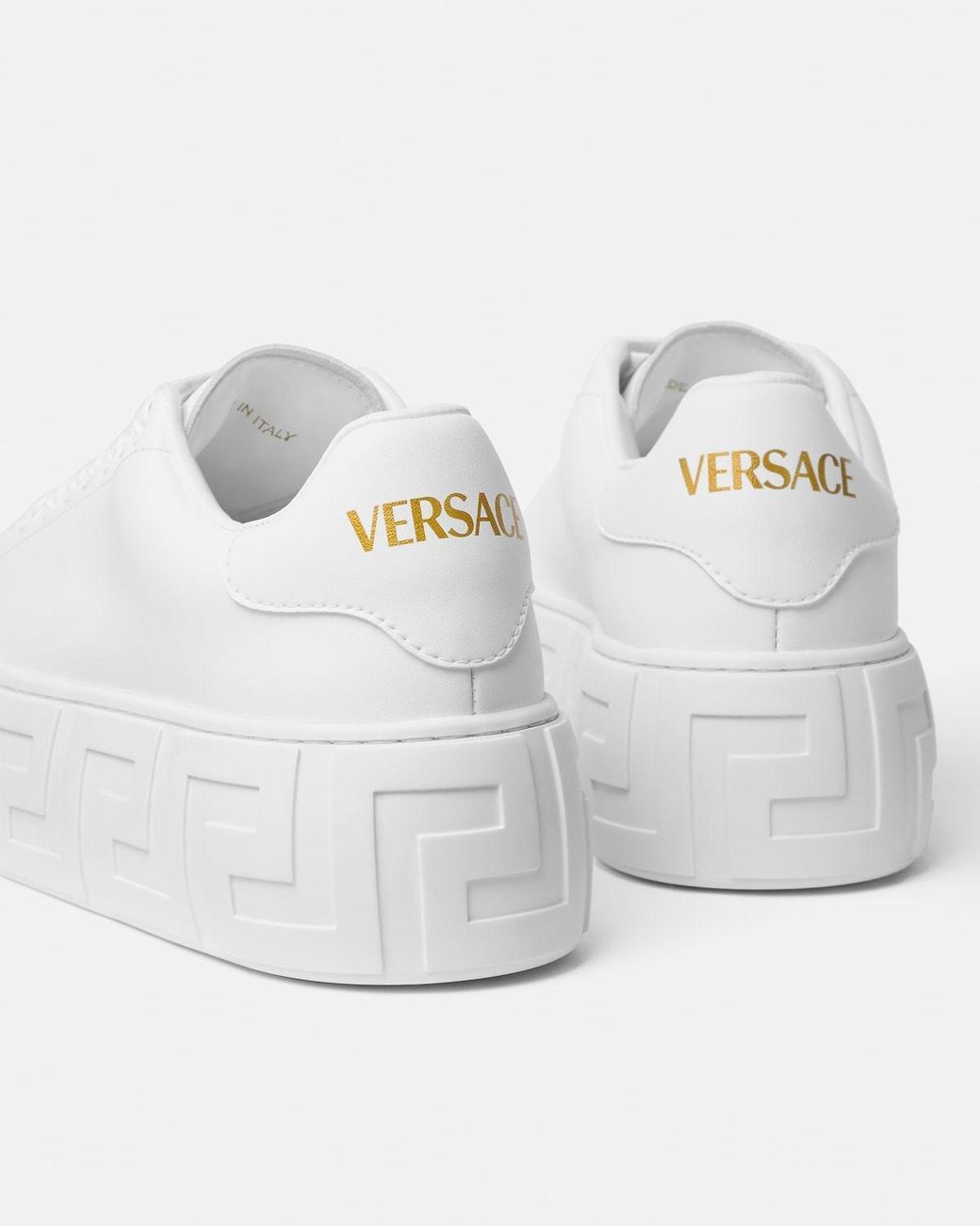 Versace White La Greca Sneakers