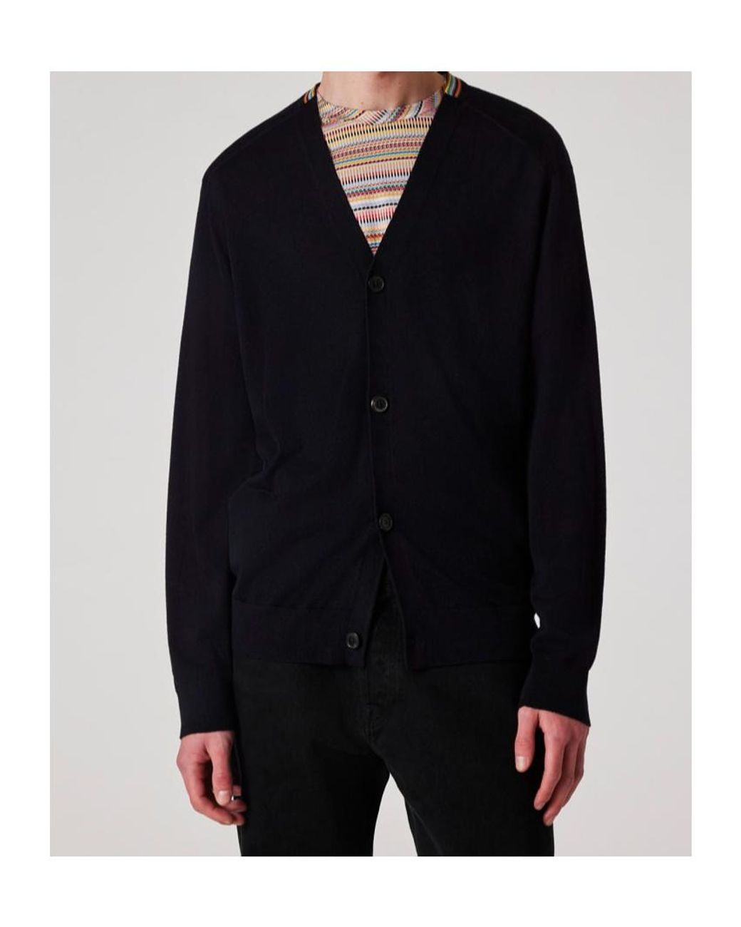 Paul Smith Blue Signature Stripe Cardigan for men