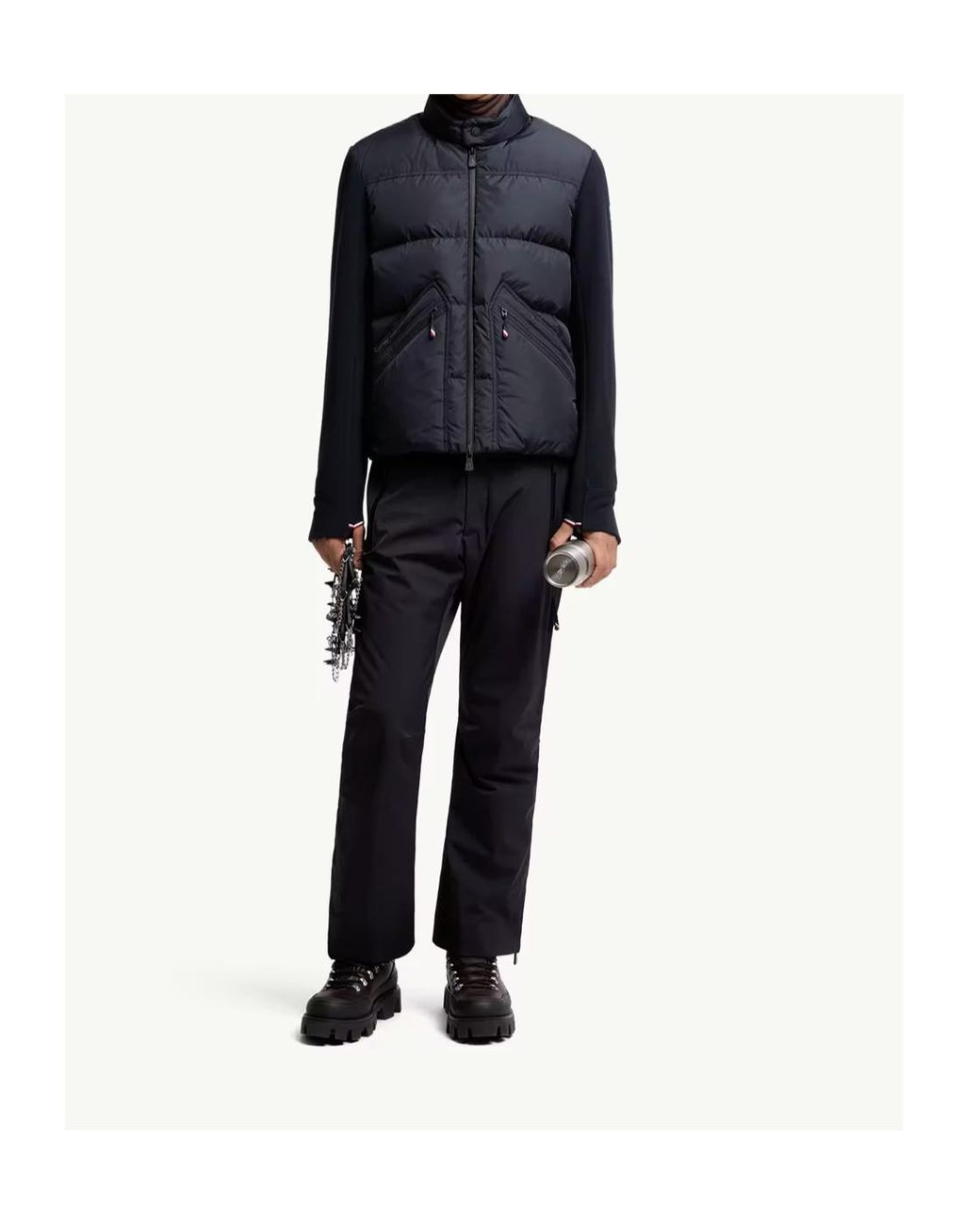 Moncler Blue Grenoble Quilted Zip-Up Jacket for men