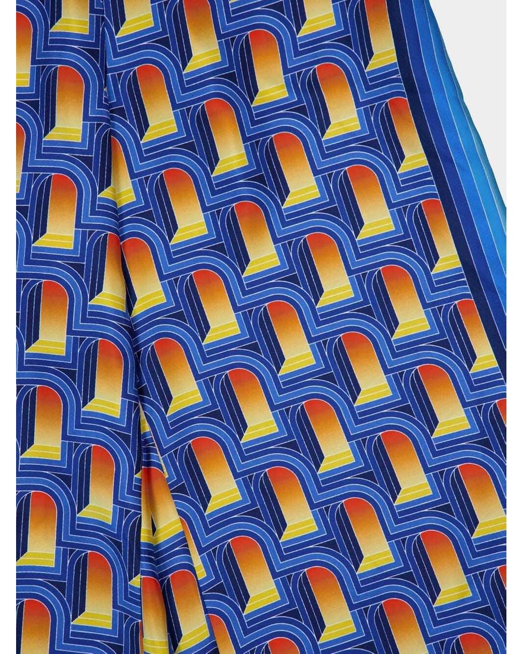 Casablanca Blue L'Arche De Nuit Printed Wide Leg Trousers