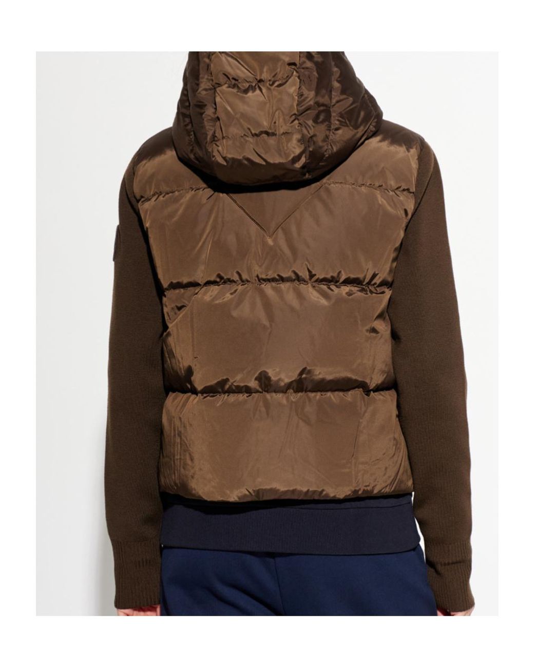 Canada Goose Brown Logo Embroidered Zip-Up Hooded Jacket