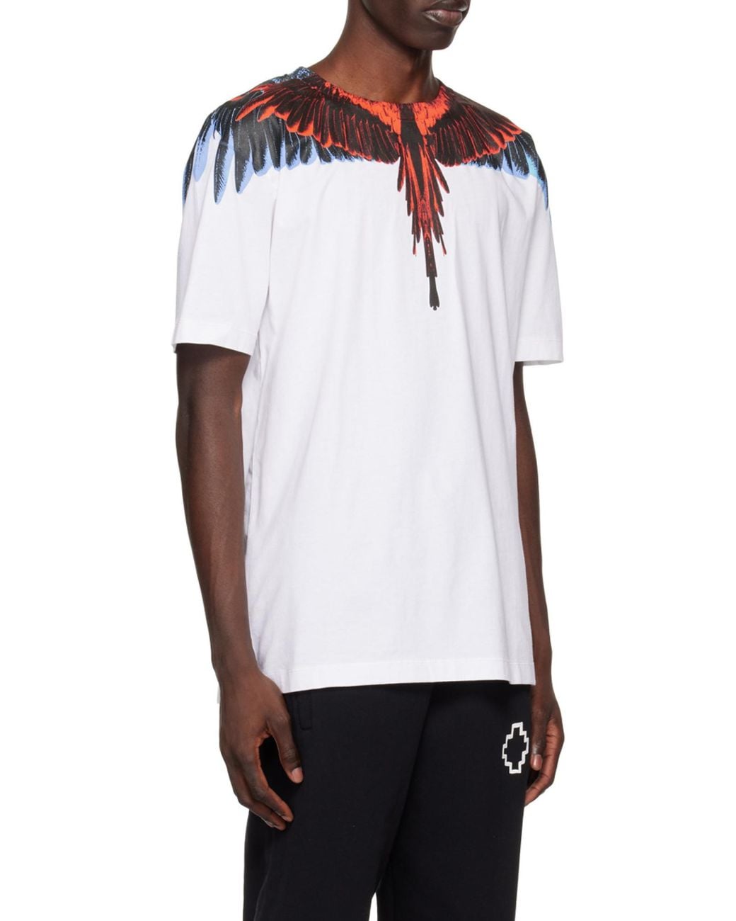 Marcelo Burlon White County Of Milan Icon Wings Printed Crewneck T-Shirt for men