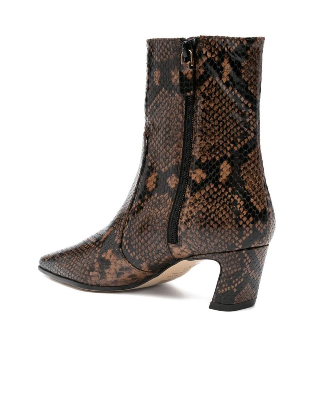 Stuart Weitzman Brown Square Toe High Heeled Ankle Boots