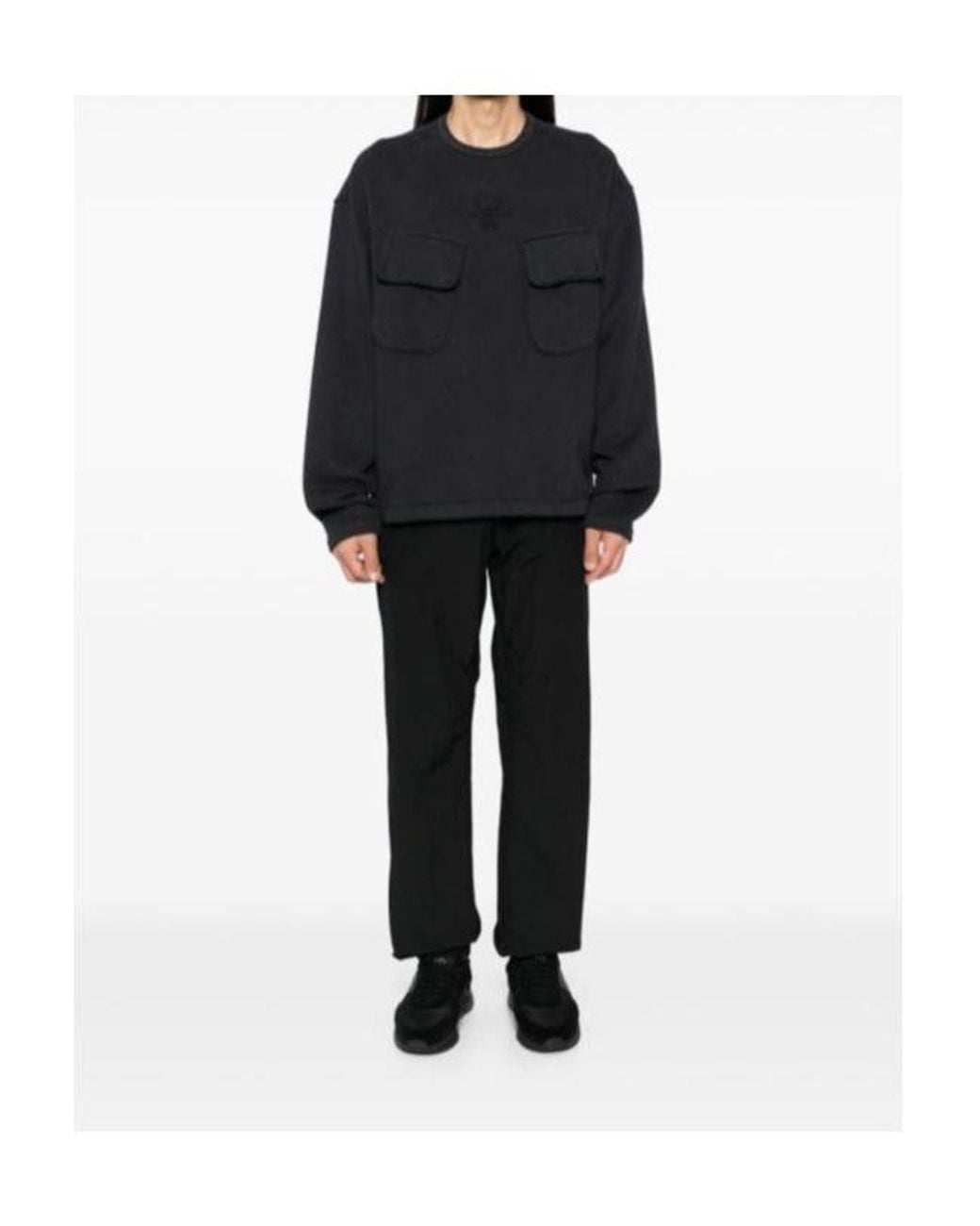 C P Company Black Crew-Neck Sweatshirt for men