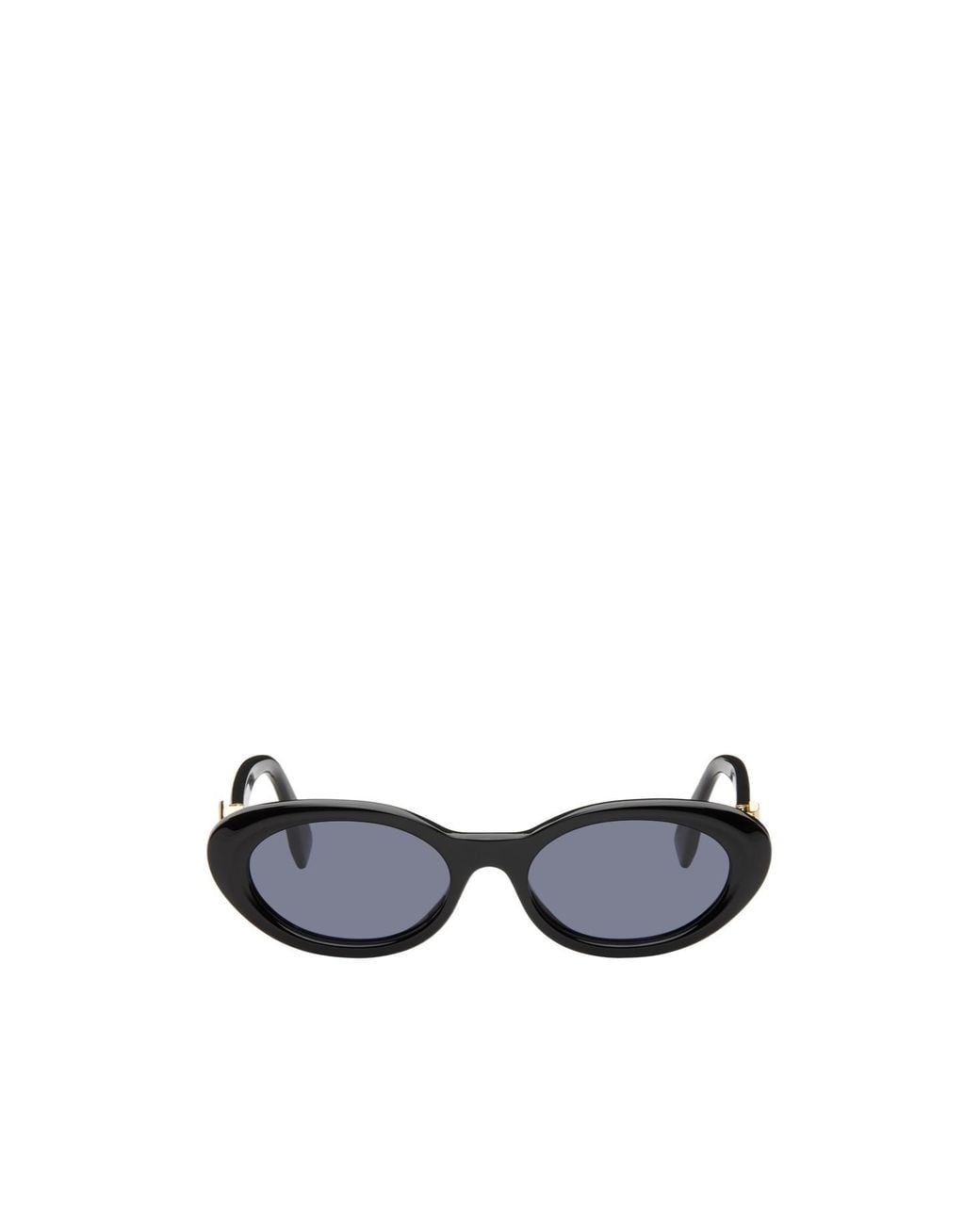 Fendi White Eyewear Oval Frame Sunglasses