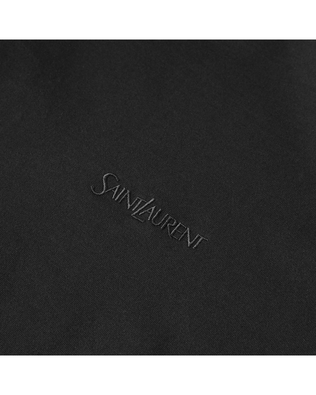 Saint Laurent Black Logo Crew Neck T-Shirt for men