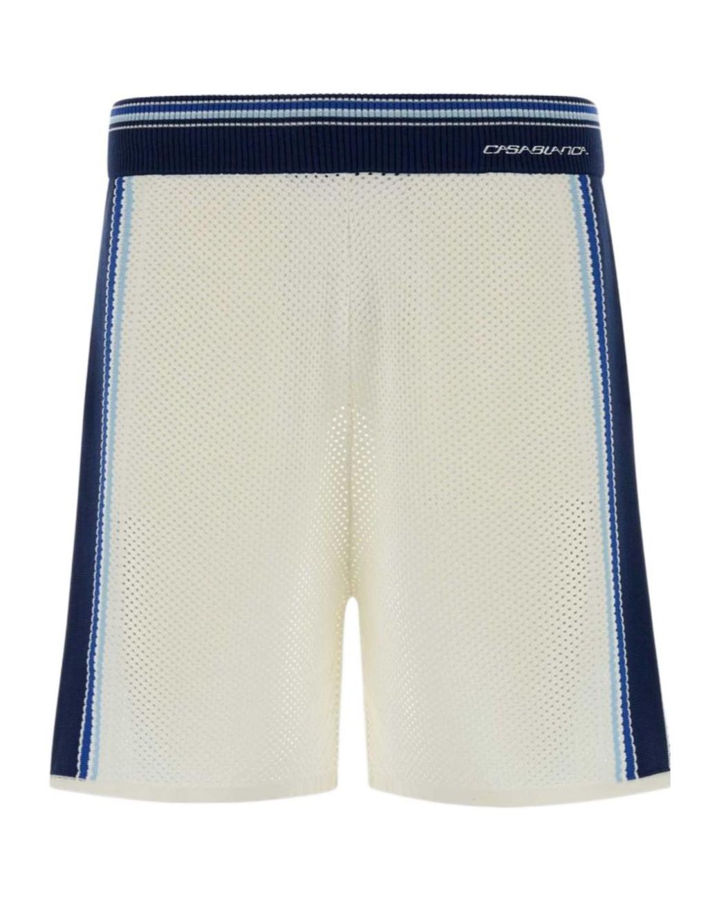 Casablanca Blue Mesh Stripe Shorts for men