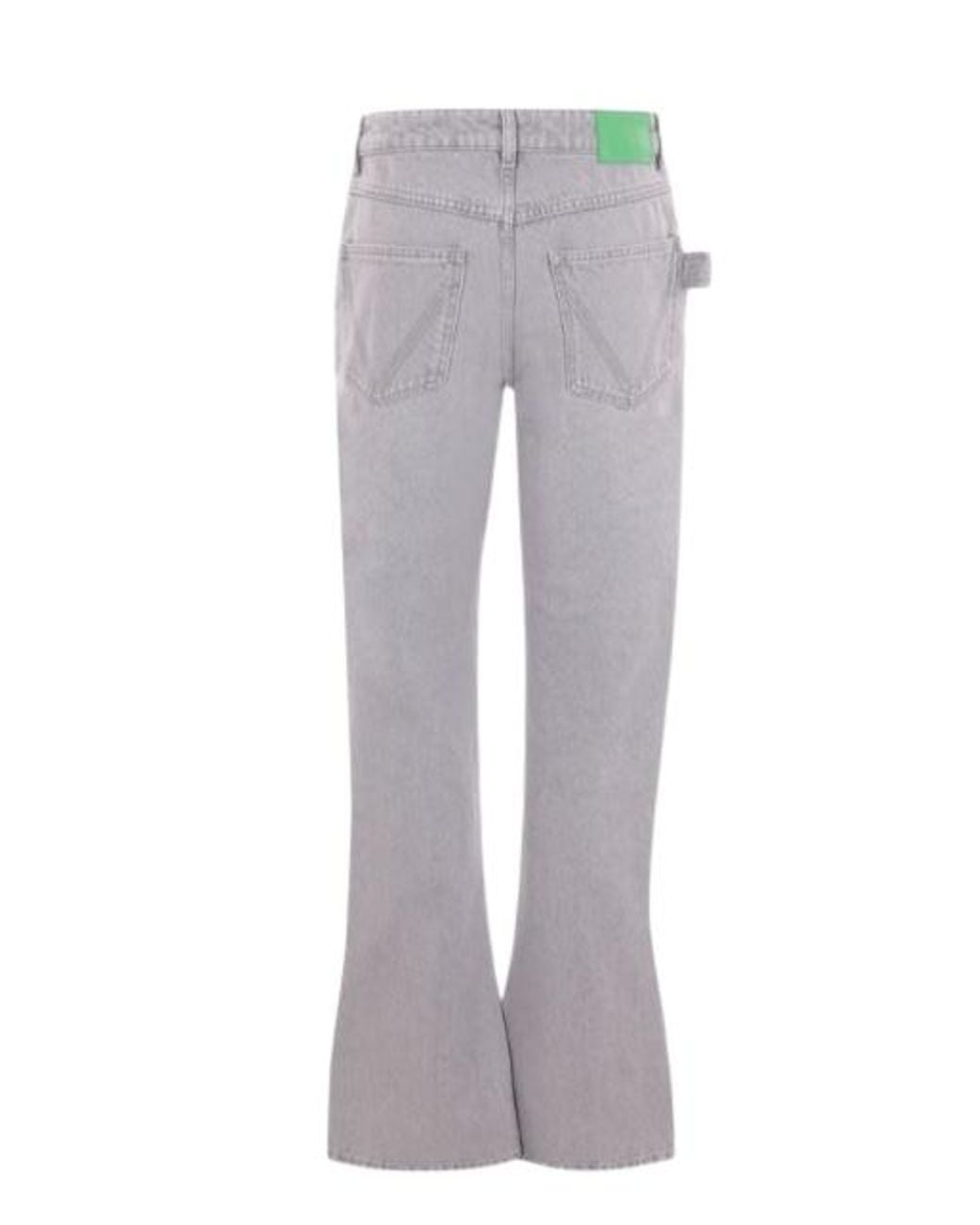 Bottega Veneta Gray Washed Flared Leg Jeans