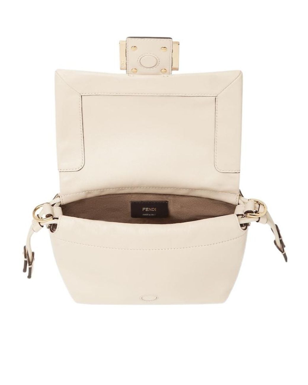 Fendi Natural Mamma Baguette Small Shoulder Bag