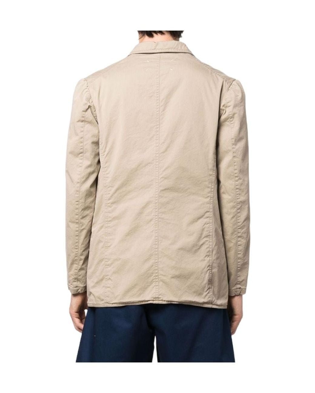Maison Margiela Natural Notched-Lapels Single-Breasted Blazer for men