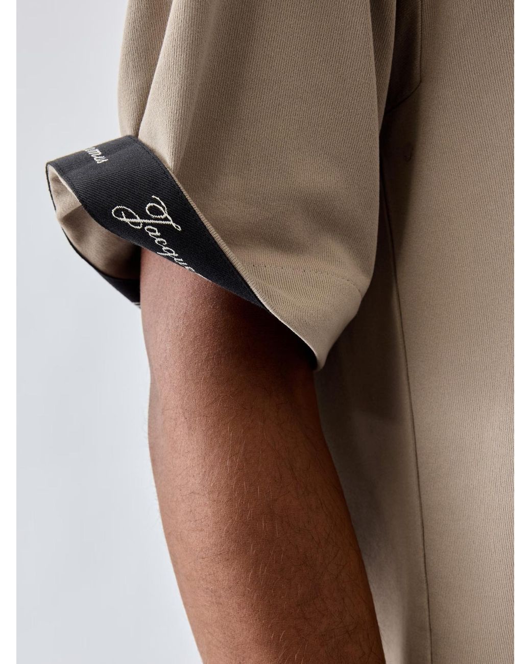 Jacquemus Natural Boxy Paper-Jersey T-Shirt for men