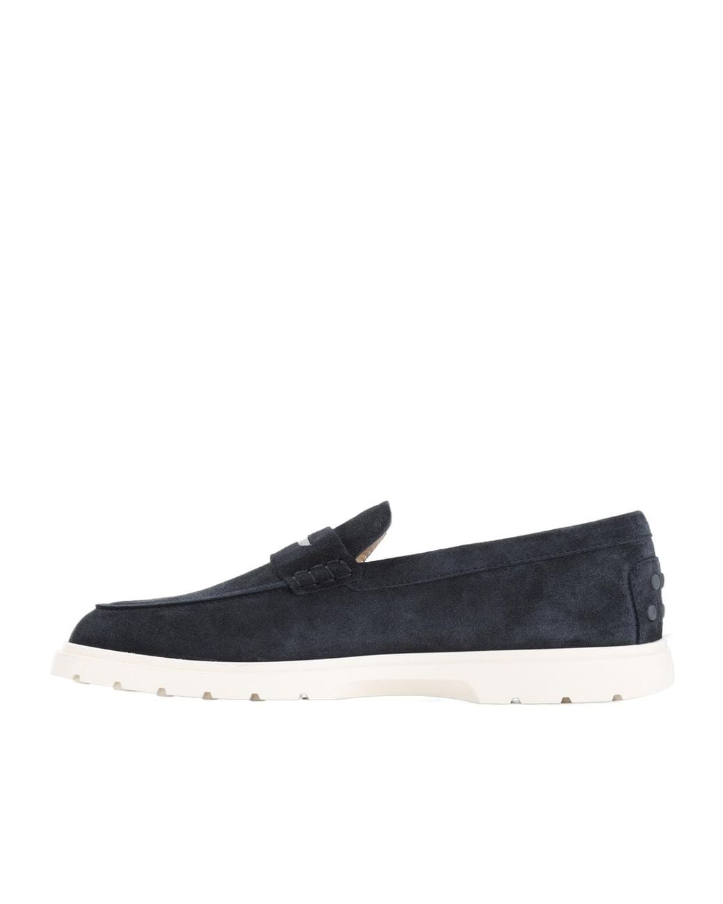 Tod's Blue Logo Engraved Loafers for men