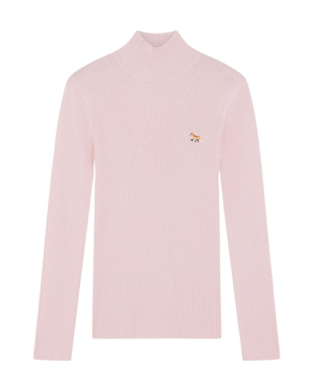 Maison Kitsuné Pink Maison Kitsuné Baby Fox Turtleneck Jumper