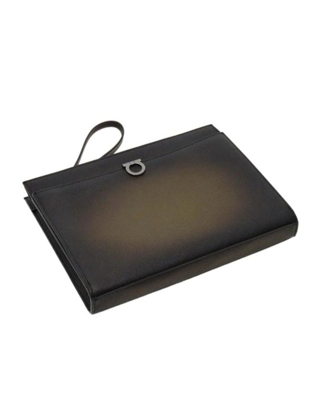 Ferragamo Black Ferragamo Gancini Pouch Bag for men