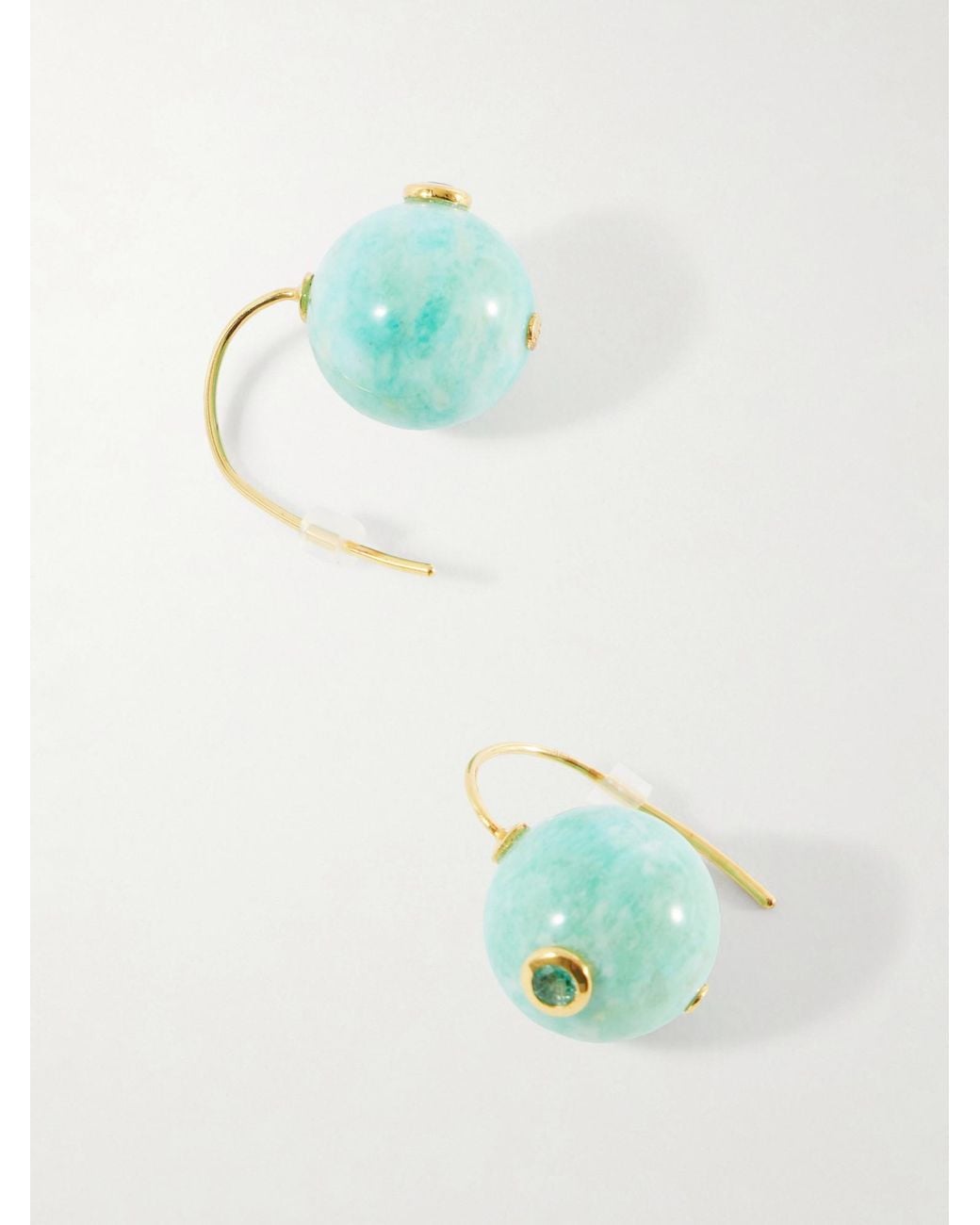 Lizzie Fortunato Green Comet Beaded Amazonite Earrings