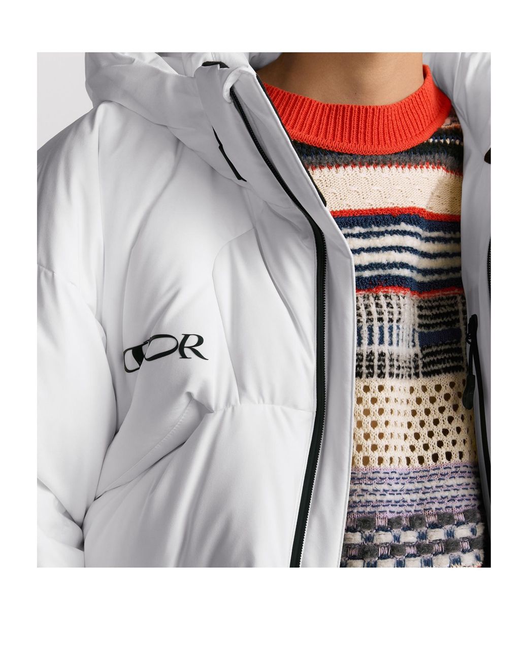Dior Gray And Descente And Lewis Hamilton Quilted Puffer Ski Jacket for men